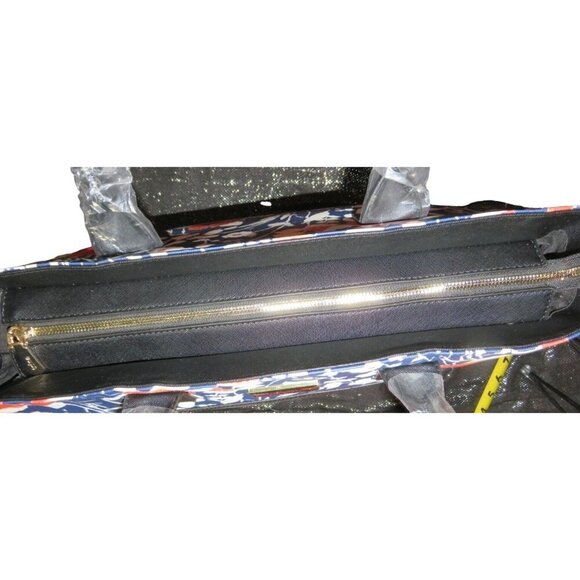 Trina Turk Kardin De Paris Floral Poppies Vegan Leather Double Handle Tote NWT - Picture 8 of 12